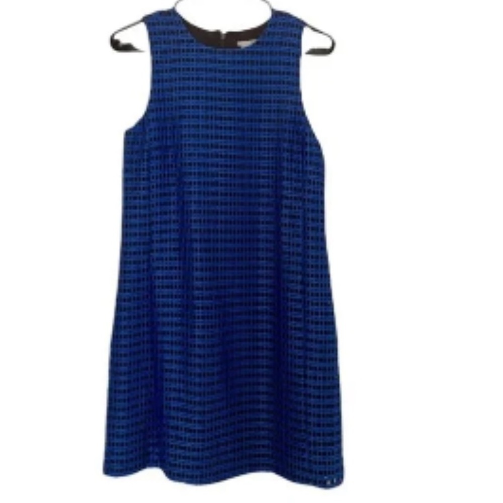 Halogen black and blue midi dress